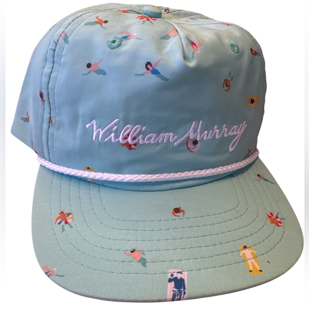 William Murray Golf Hat Aqua Swimmer Cap Hat Rope
